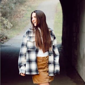 Blue flannel Shacket